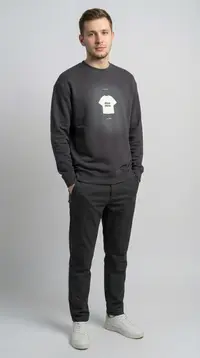 Мужской свитшот Графит (Dark Grey Melange) view 2